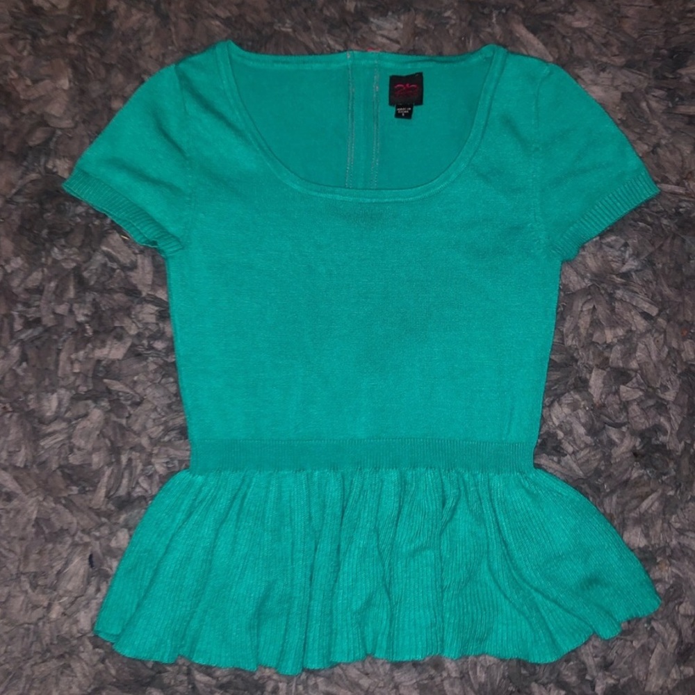 5/$20 2 Bebe size small teal top